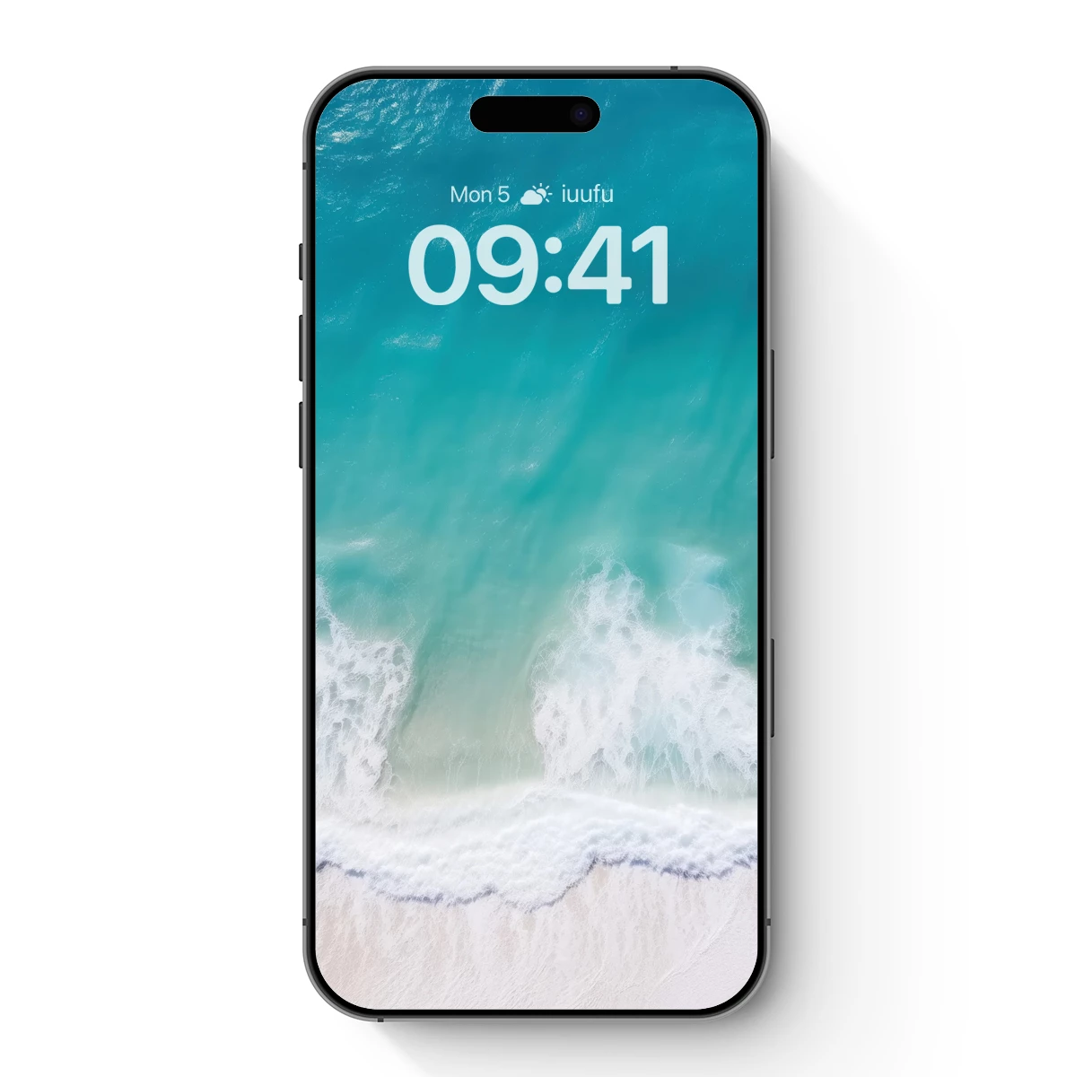 Aerial Turquoise Symphony: Ocean Waves Embrace Sand