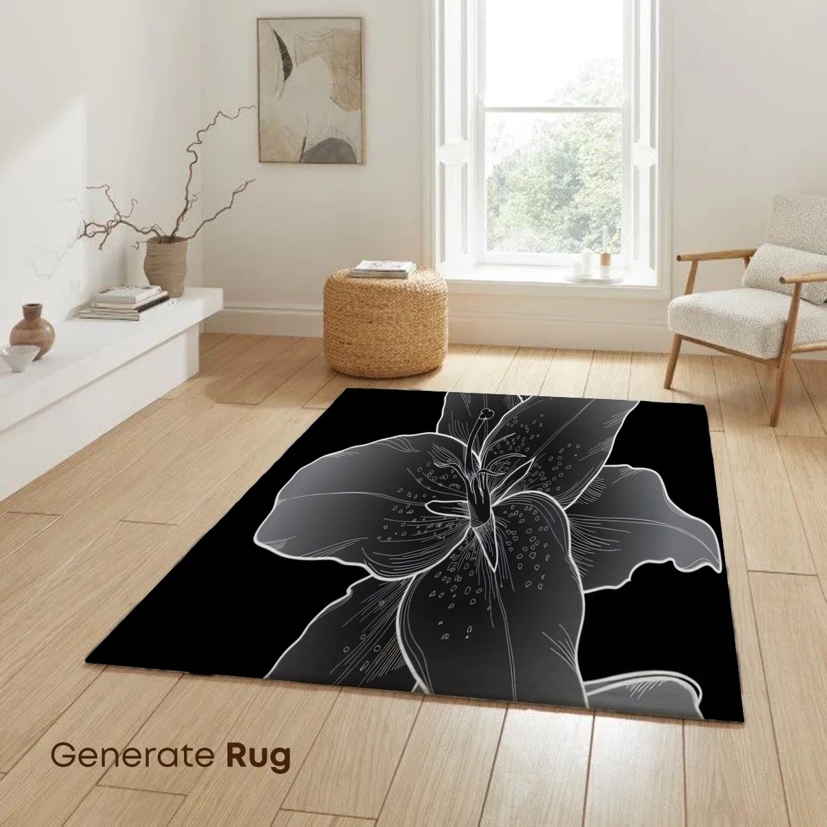 Elegant Silver Lilies: Monochromatic Floral Art - Image 6