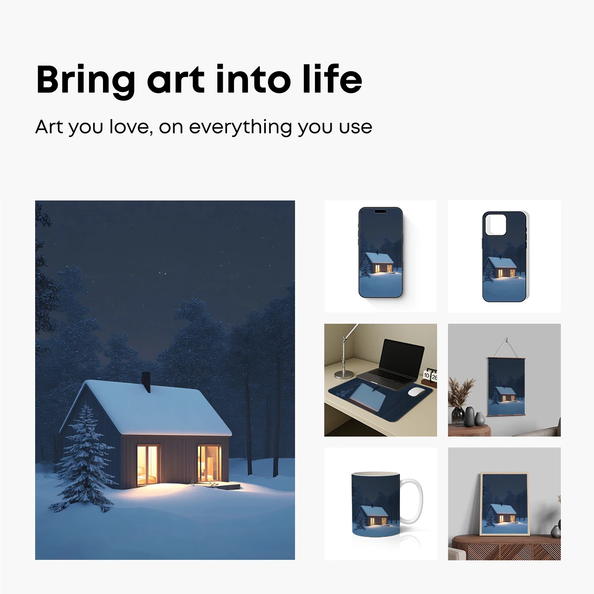 Cozy Cabin Under a Starlit Sky - Image 2