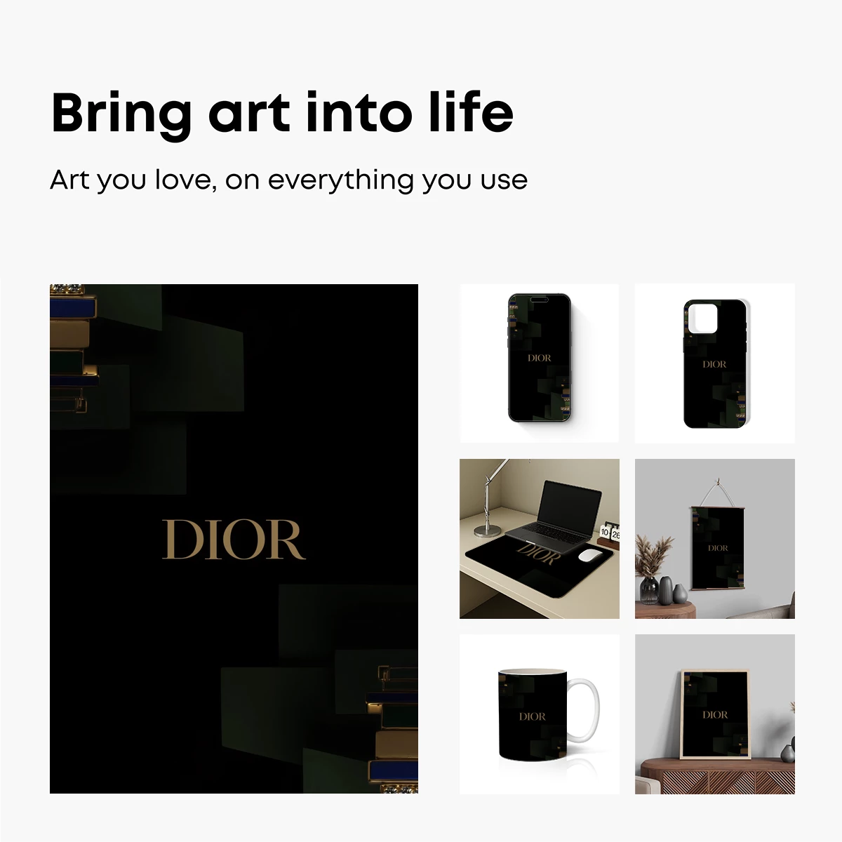 Dior Elegance: Geometric Luxury in Darkness - Image 2