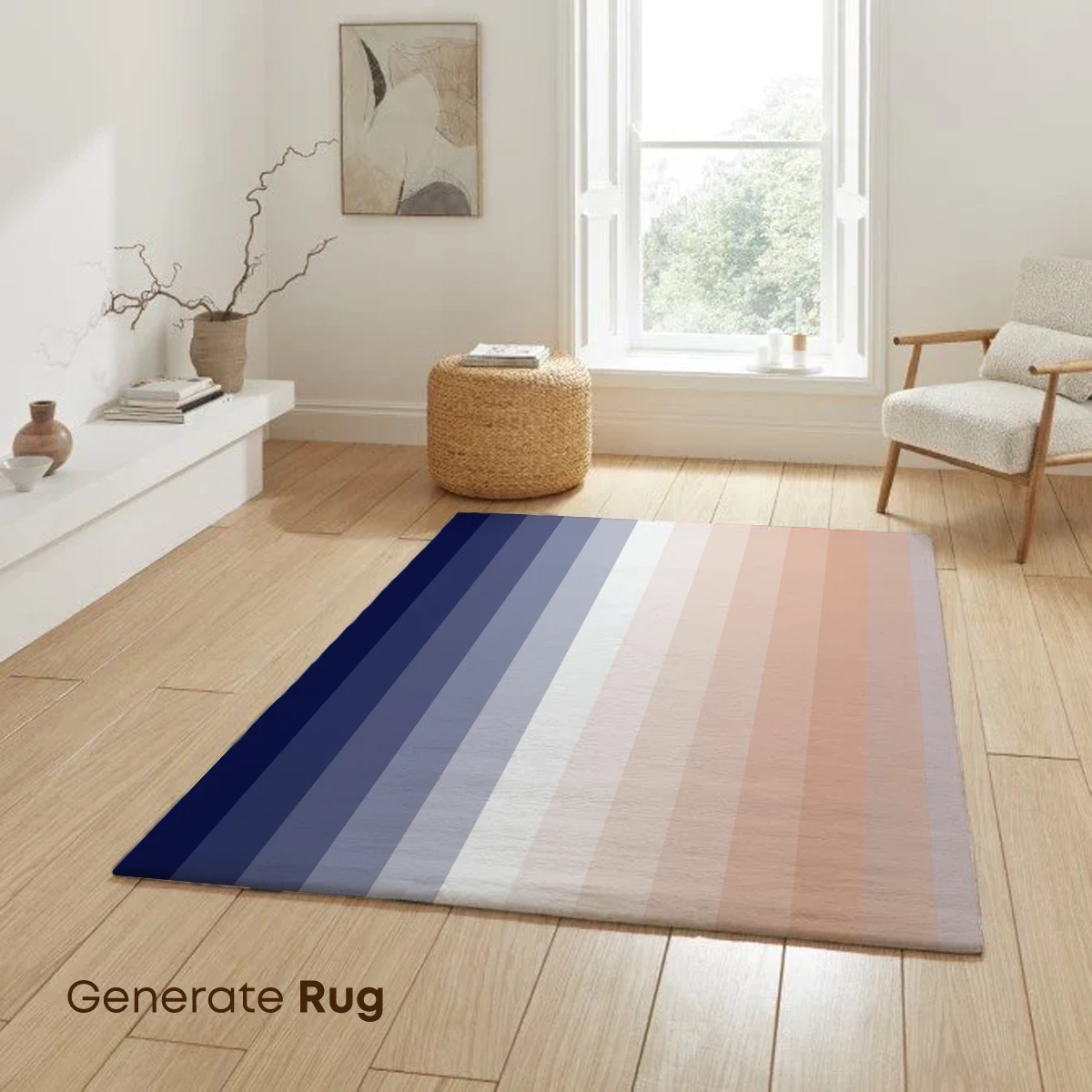 Gradient Serenity: Blue to Peach Harmony - Image 6