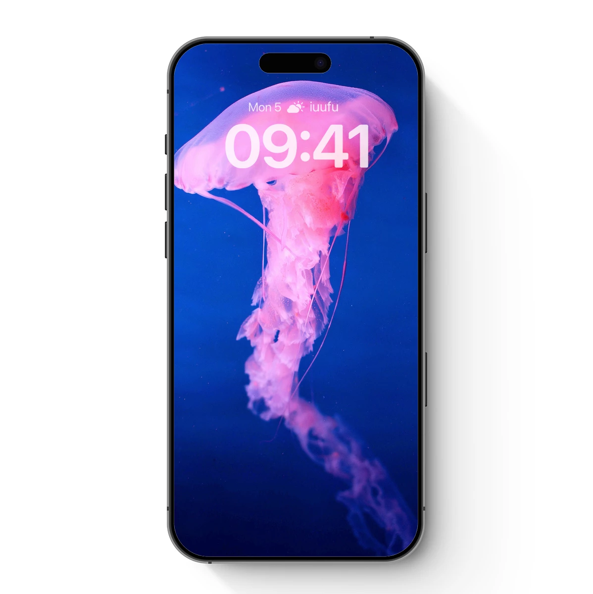 Ethereal Pink Jellyfish in Deep Blue Depths