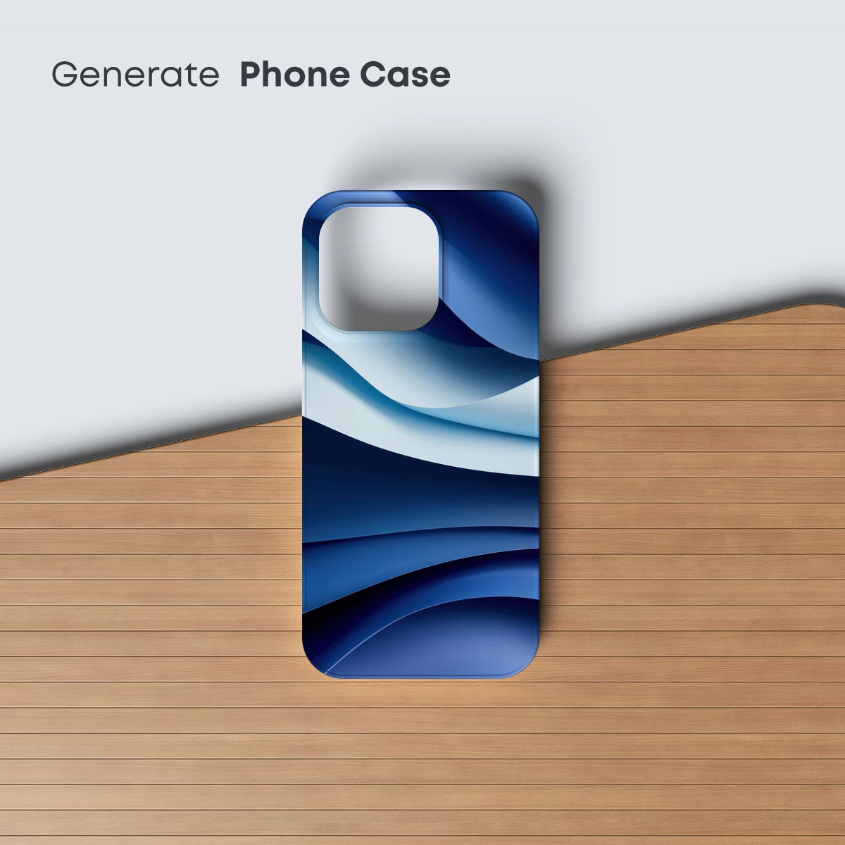 Elegant Blue Waves: A Digital Abstract Symphony - Image 3