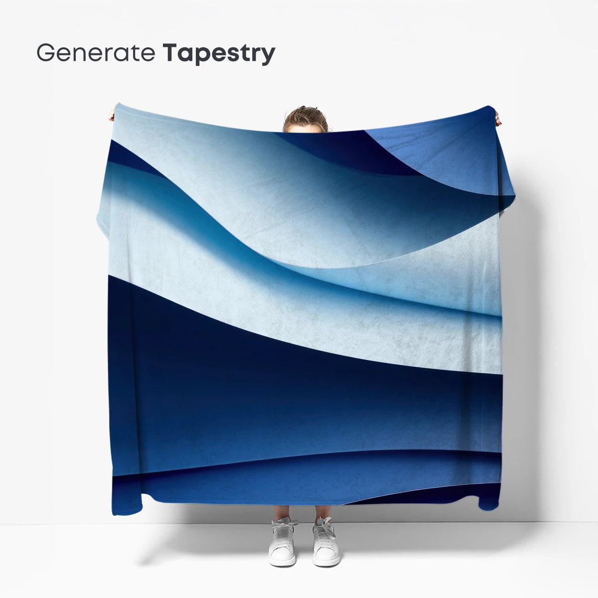 Elegant Blue Waves: A Digital Abstract Symphony - Image 5