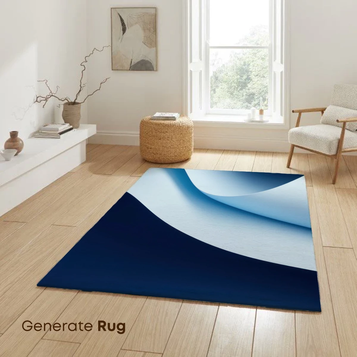 Elegant Blue Waves: A Digital Abstract Symphony - Image 6