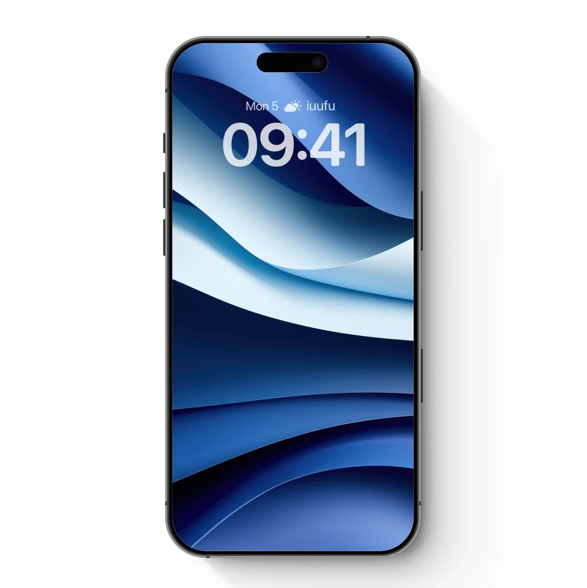 Elegant Blue Waves: A Digital Abstract Symphony