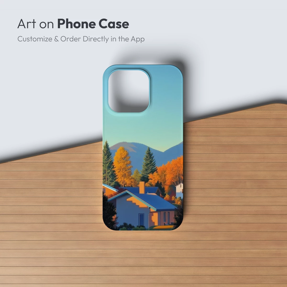 Autumnal Harmony: Suburban Serenity Meets Mountain Majesty - Image 3