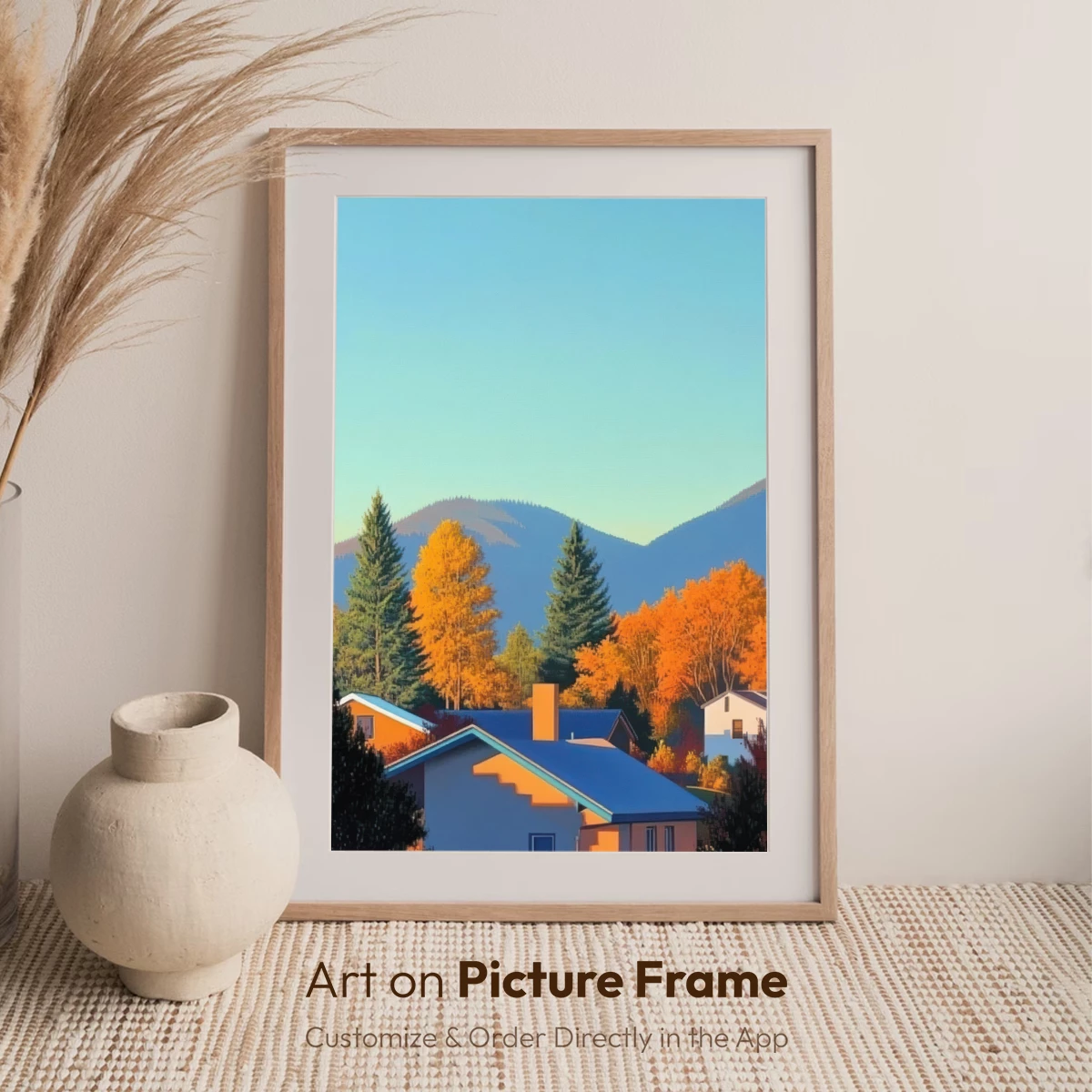 Autumnal Harmony: Suburban Serenity Meets Mountain Majesty - Image 7