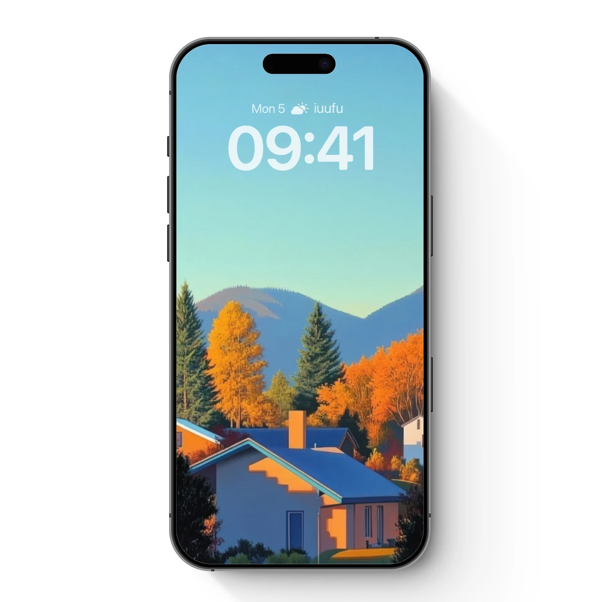 Autumnal Harmony: Suburban Serenity Meets Mountain Majesty