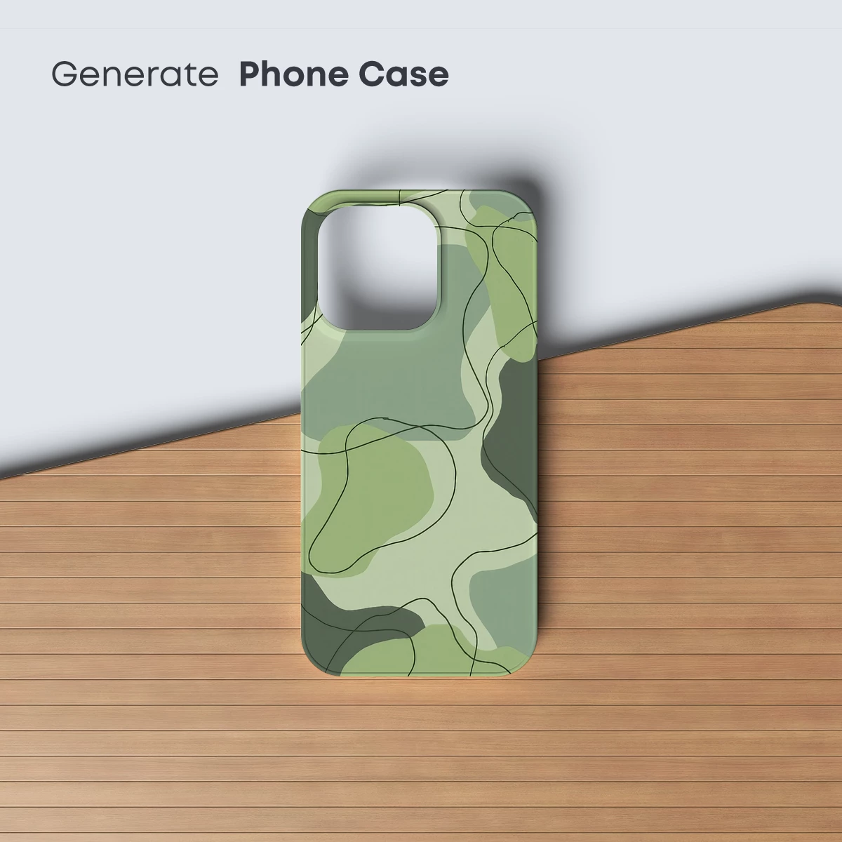 Abstract Green Terrain: Wavy Lines and Earthy Shades - Image 3