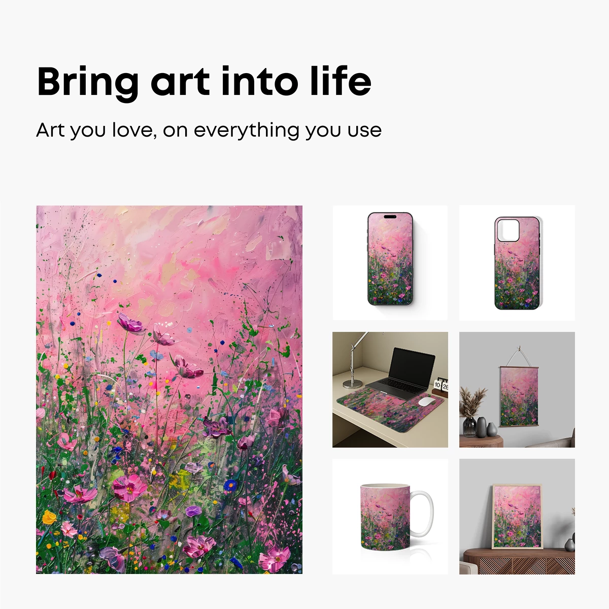 Enchanted Floral Symphony in Pink - Image 2
