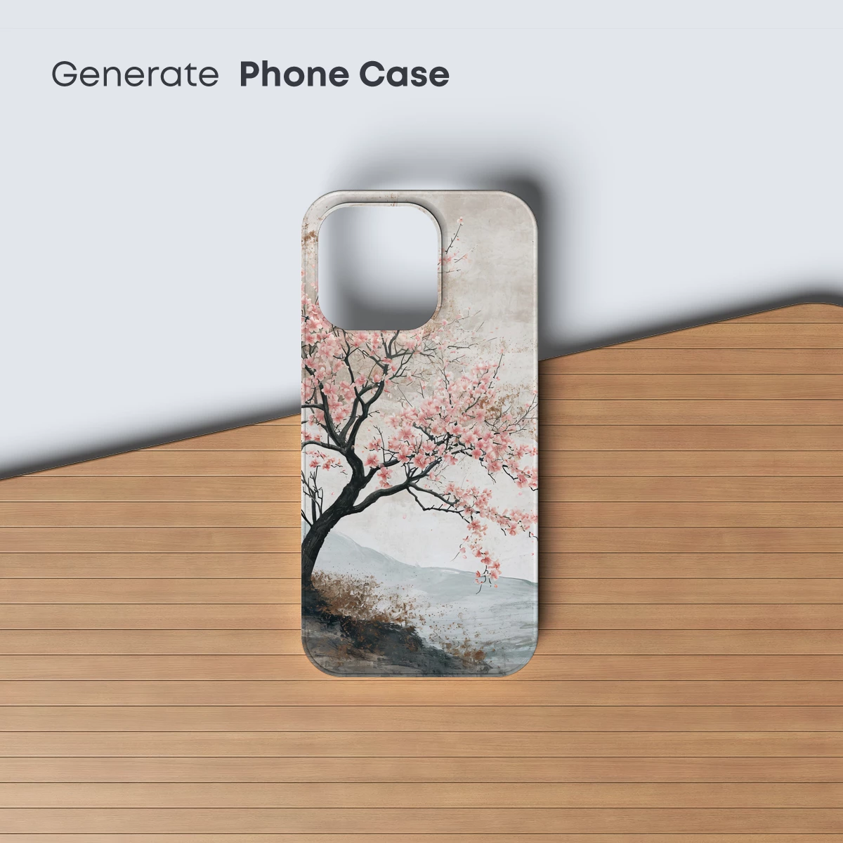 Blossom Solitude: Elegance of Cherry Blossoms in Zen Landscape - Image 3