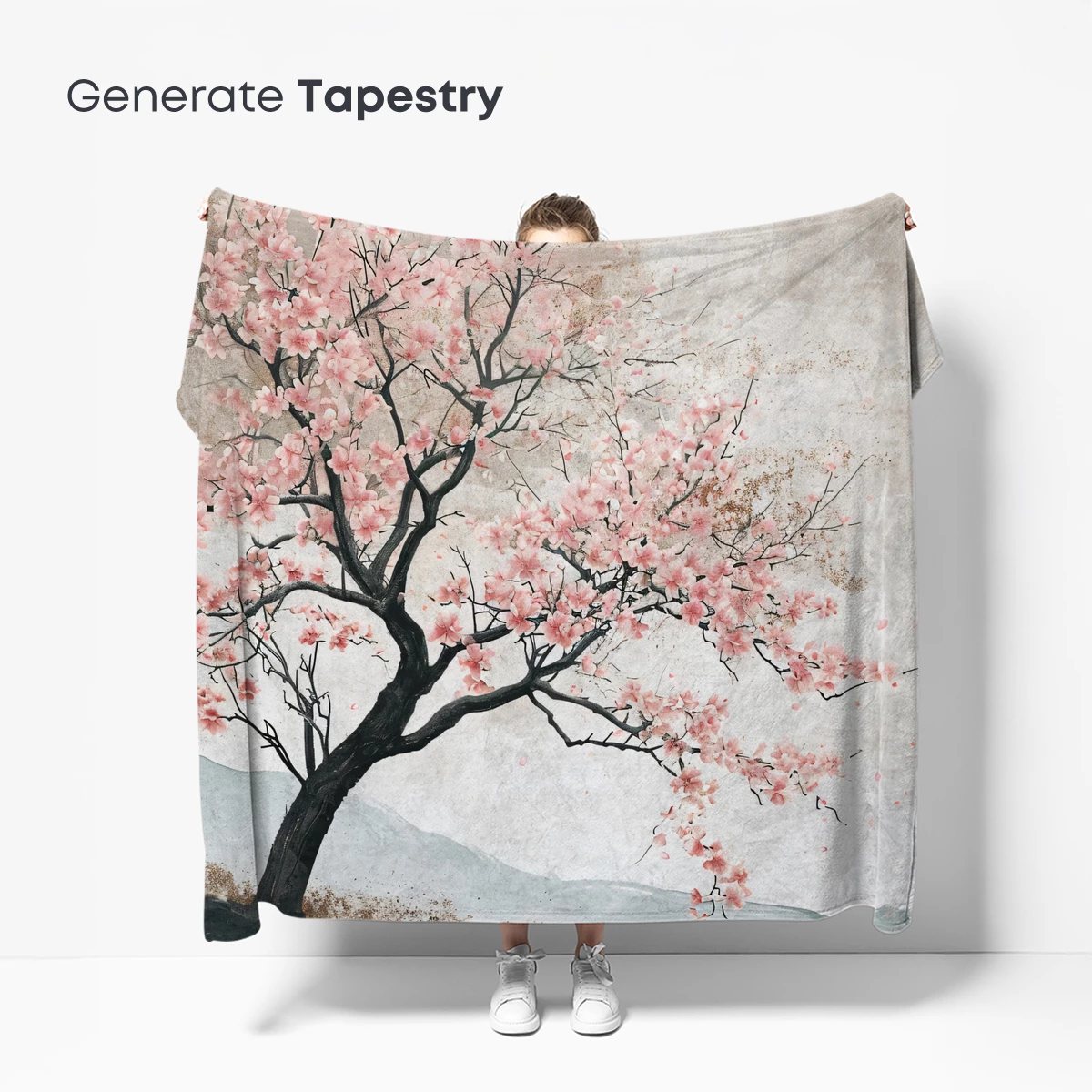 Blossom Solitude: Elegance of Cherry Blossoms in Zen Landscape - Image 5