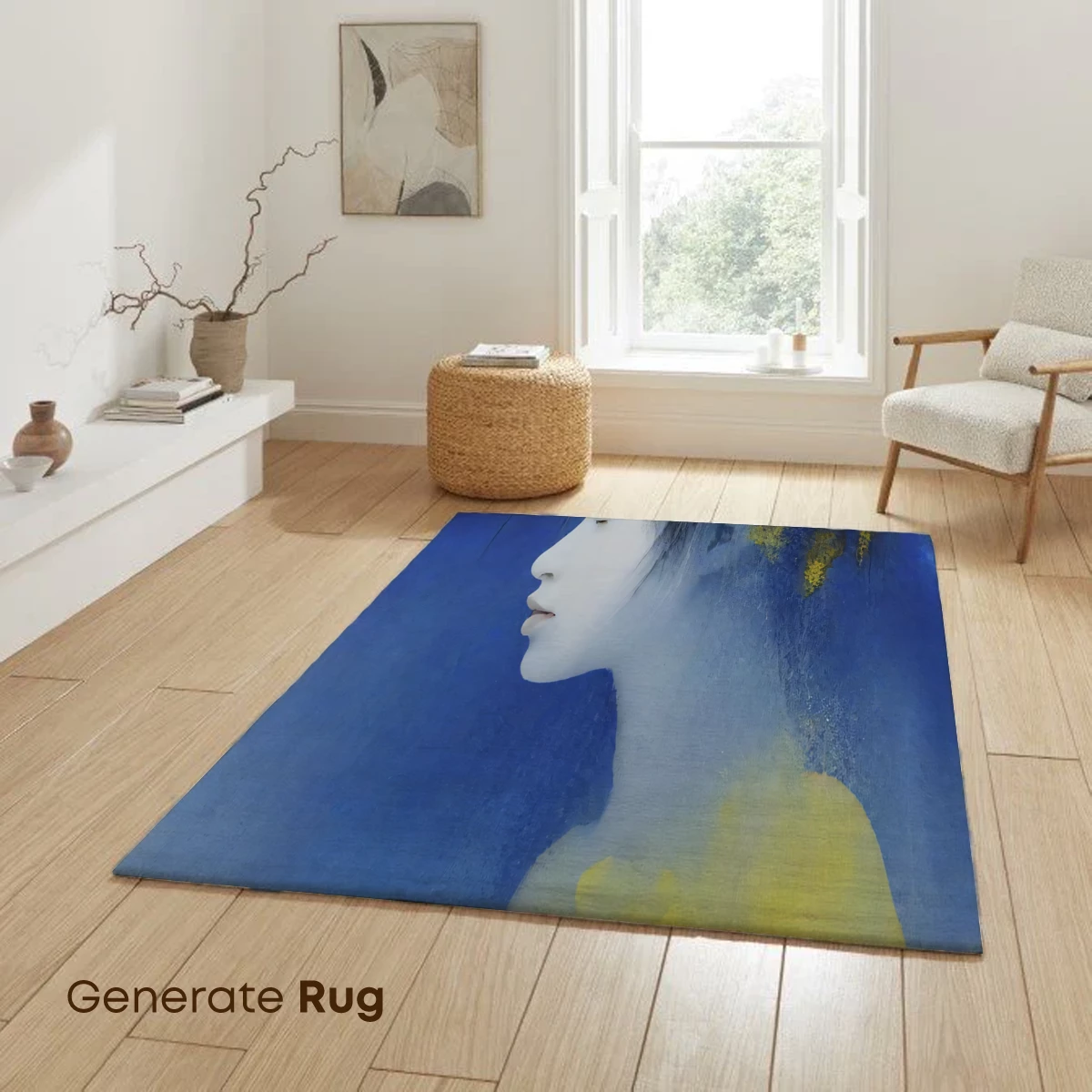 Ethereal Profile in Blue and Gold - Image 6