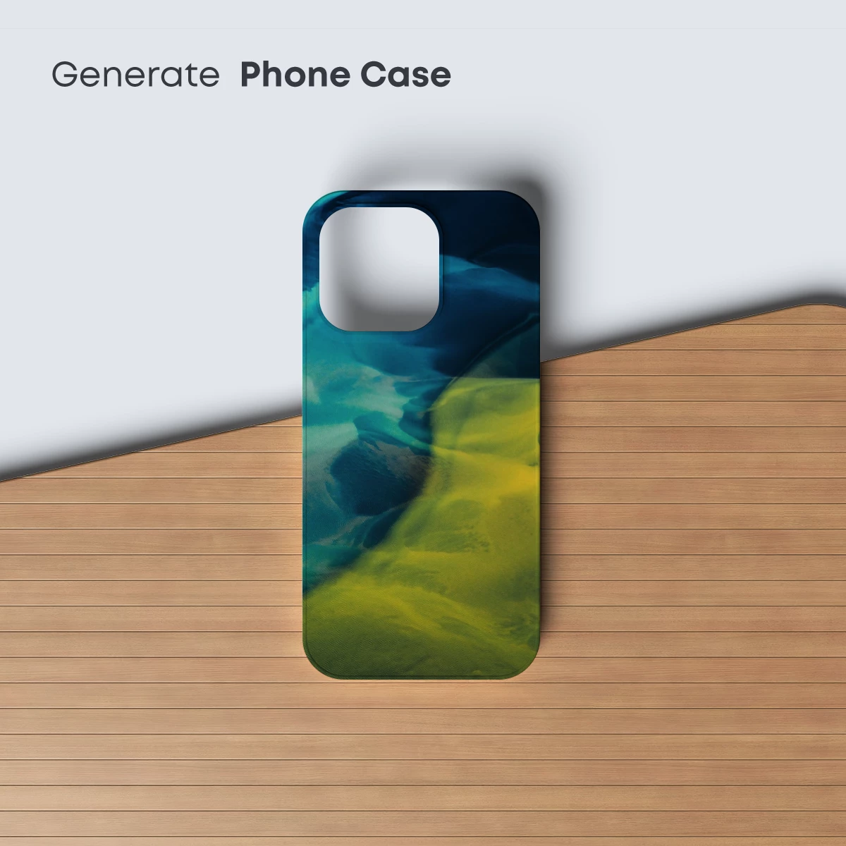 Abstract Ocean Waves in Teal and Gold - Image 3