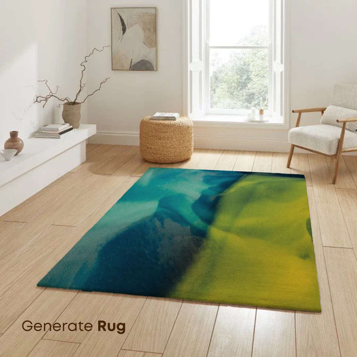 Abstract Ocean Waves in Teal and Gold - Image 6