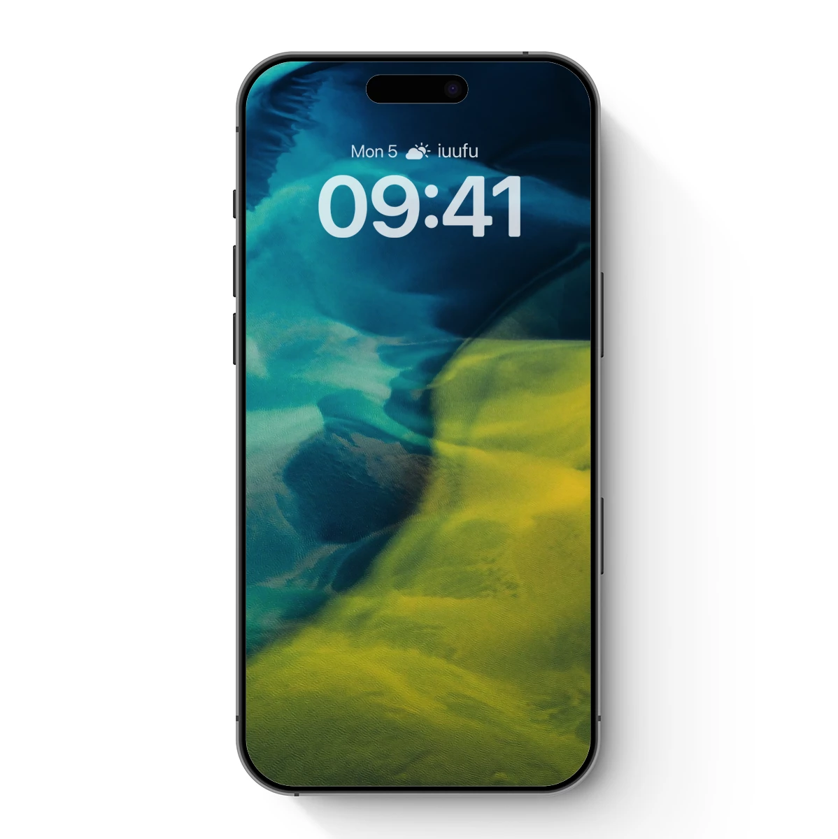 Abstract Ocean Waves in Teal and Gold