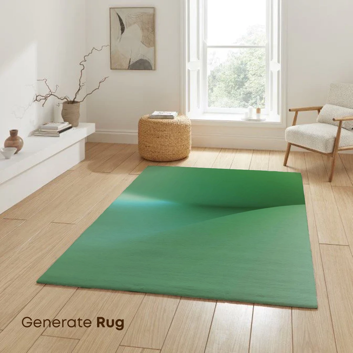 Ethereal Green Gradient: A Digital Zen Landscape - Image 6