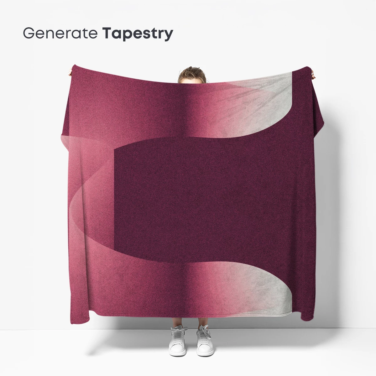 Crimson Curves: Abstract Flow in Gradient Harmony - Image 5
