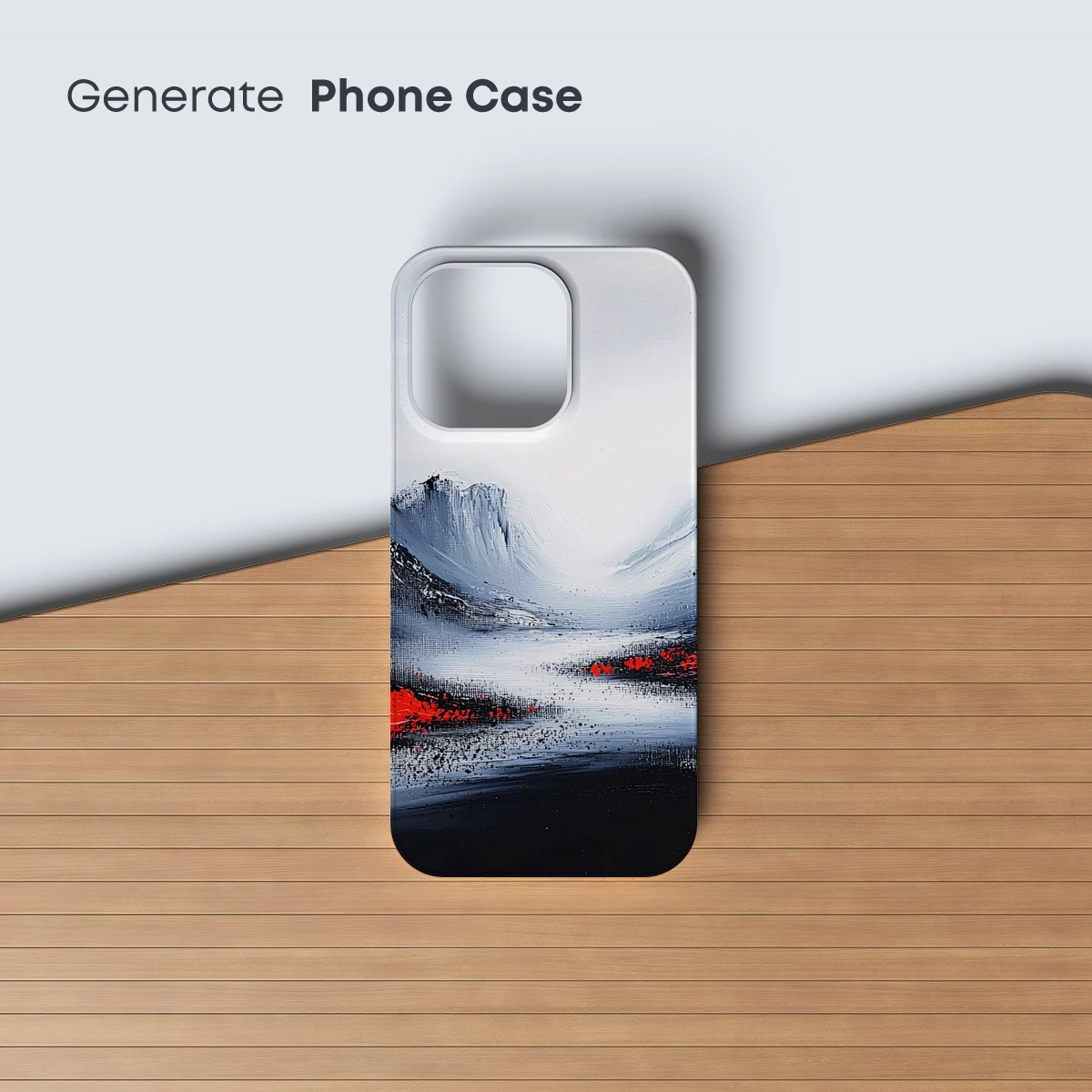 Fiery Winter Peaks: Abstract Mountain Landscape - Image 3