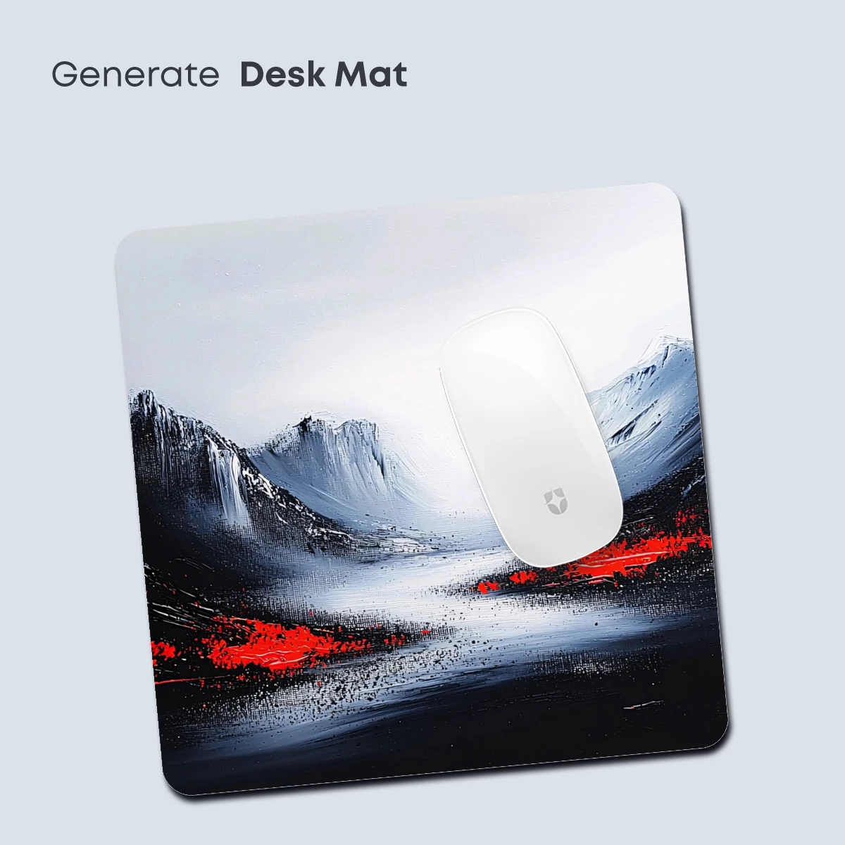 Fiery Winter Peaks: Abstract Mountain Landscape - Image 4