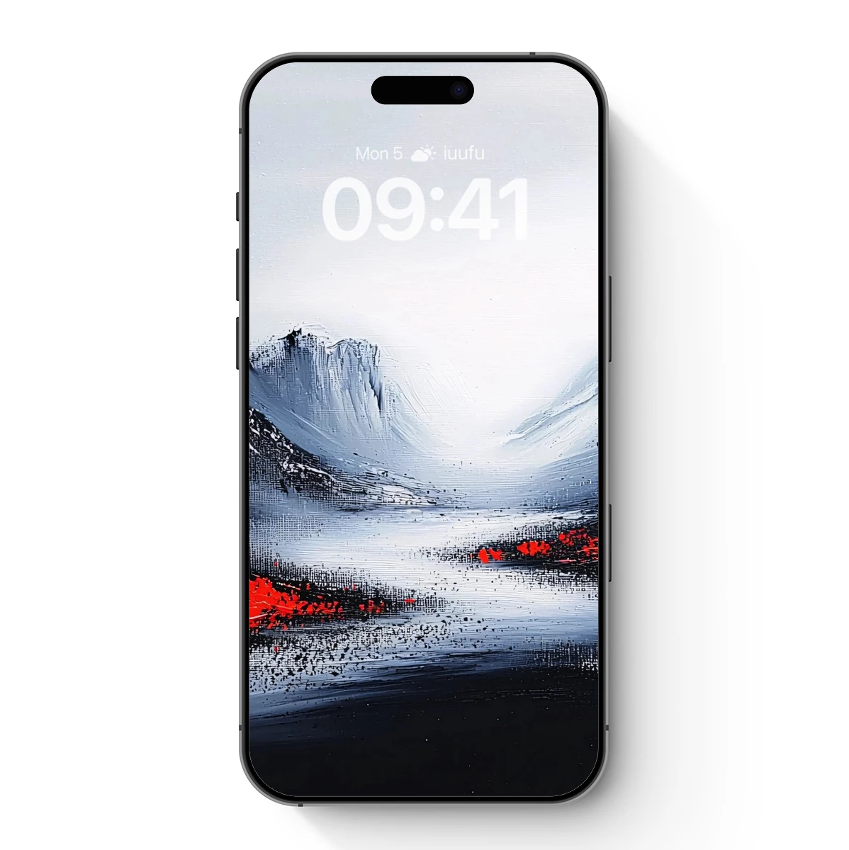 Fiery Winter Peaks: Abstract Mountain Landscape