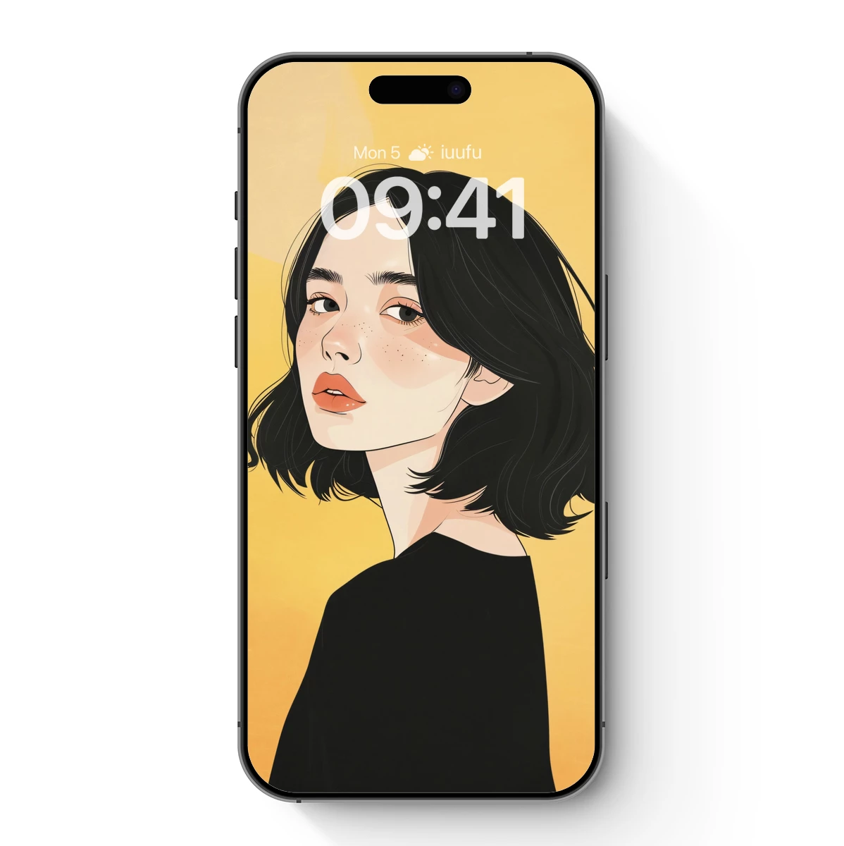 Elegant Bob: Modern Minimalist Portrait Art