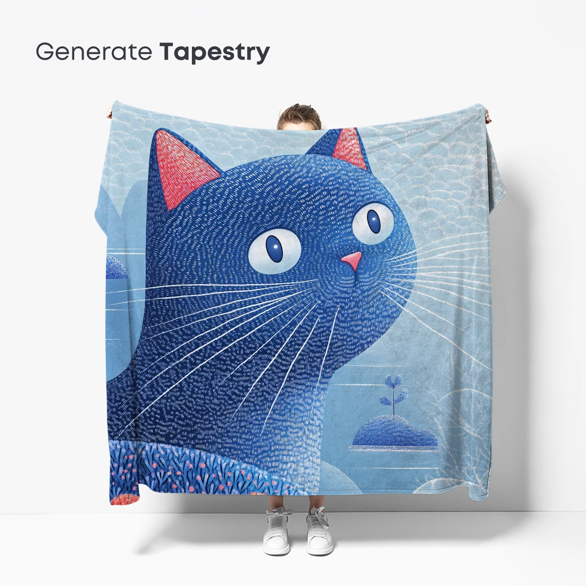 Blue Cat in Dreamy Seascape - Image 5