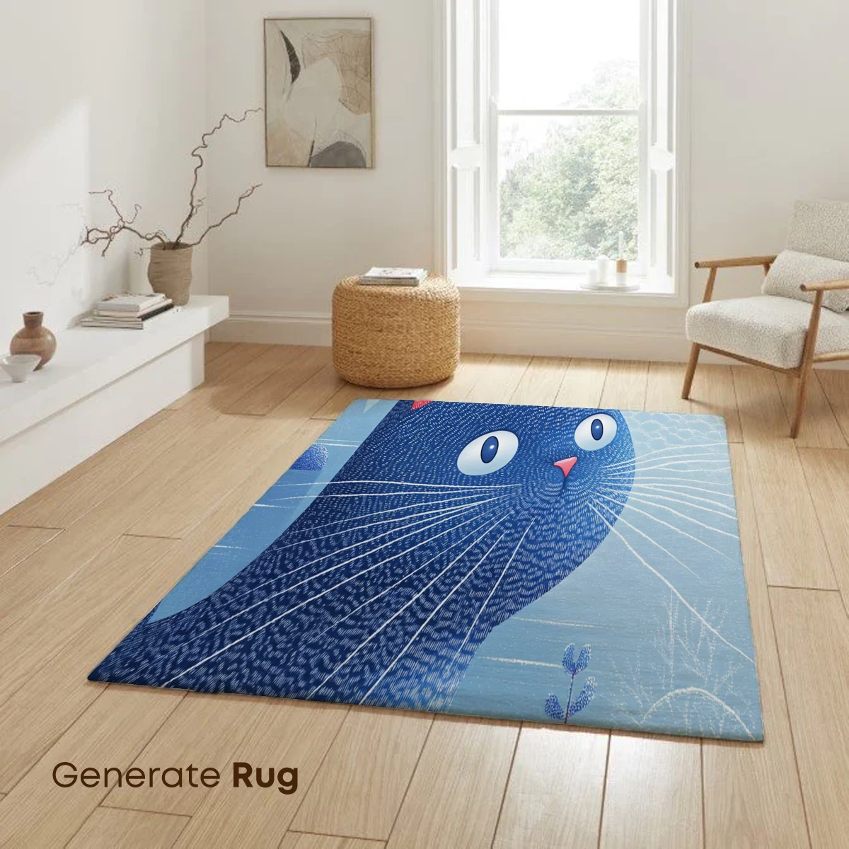 Blue Cat in Dreamy Seascape - Image 6