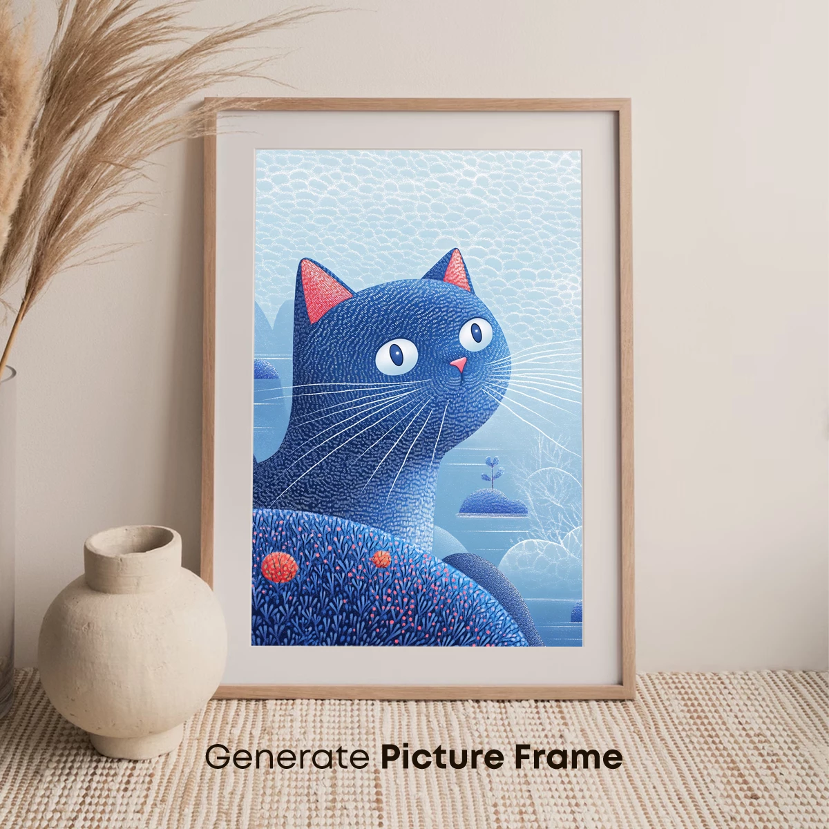 Blue Cat in Dreamy Seascape - Image 7