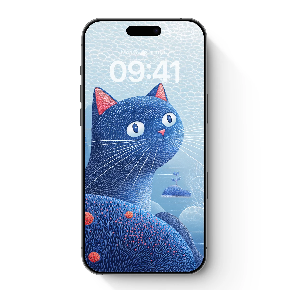 Blue Cat in Dreamy Seascape