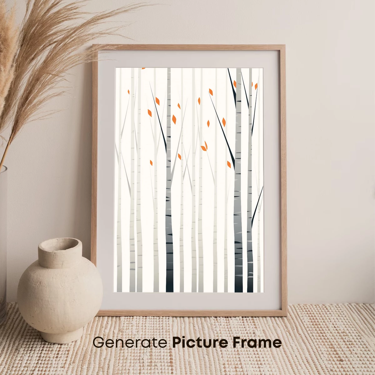 Autumn Birch Forest: Minimalist Elegance - Image 7