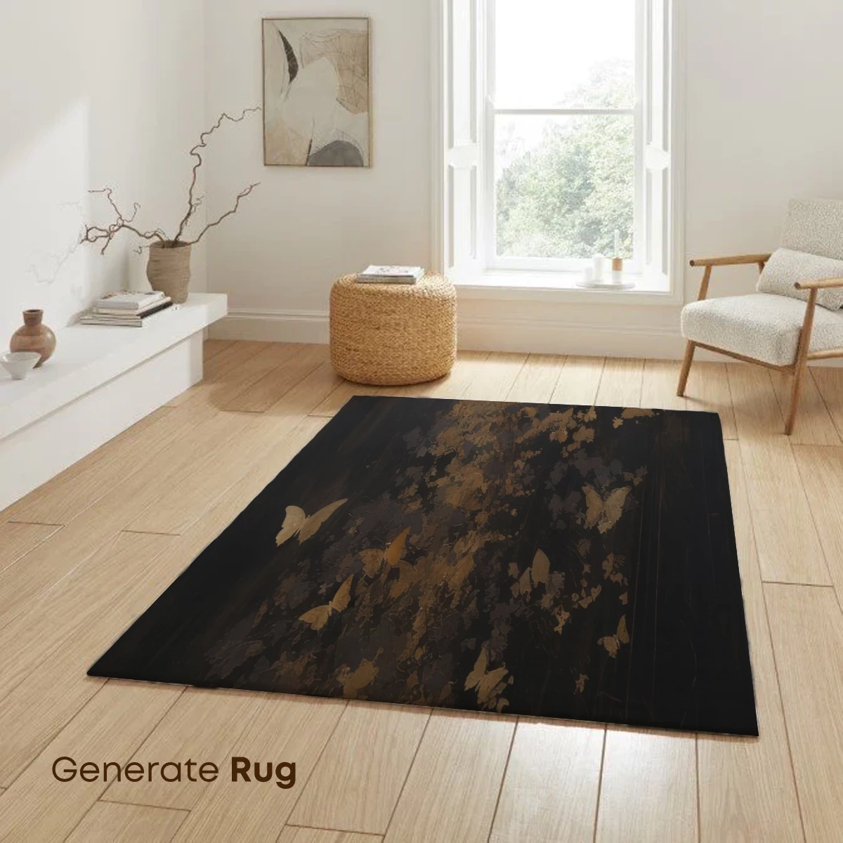 Golden Butterfly Swarm: Ethereal Flight in Midnight Hues - Image 6