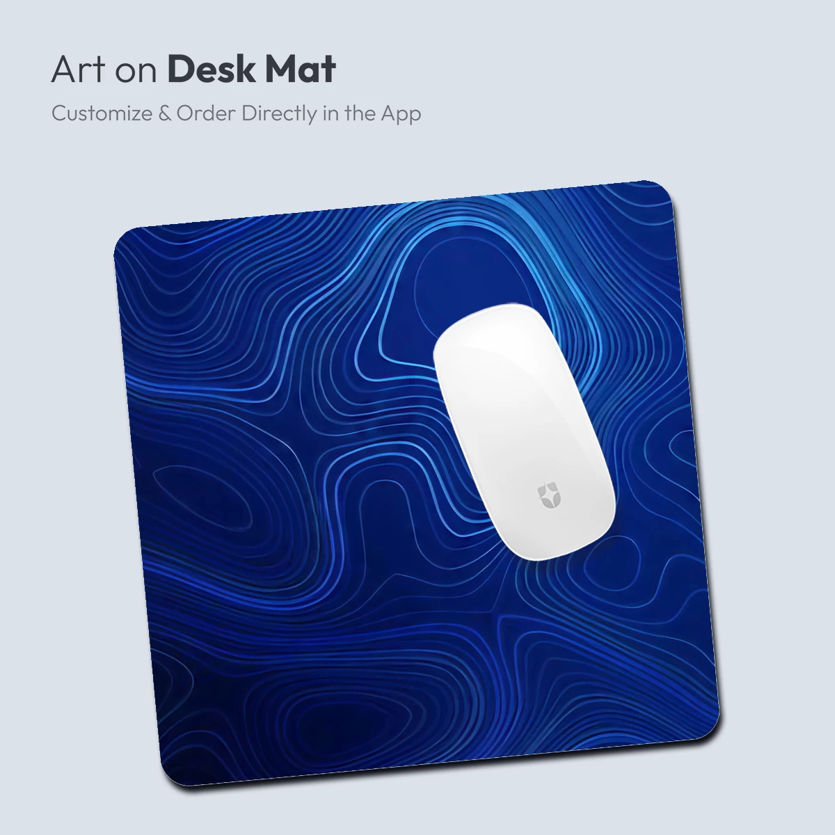Blue Topographic Waves: Abstract Depth - Image 4