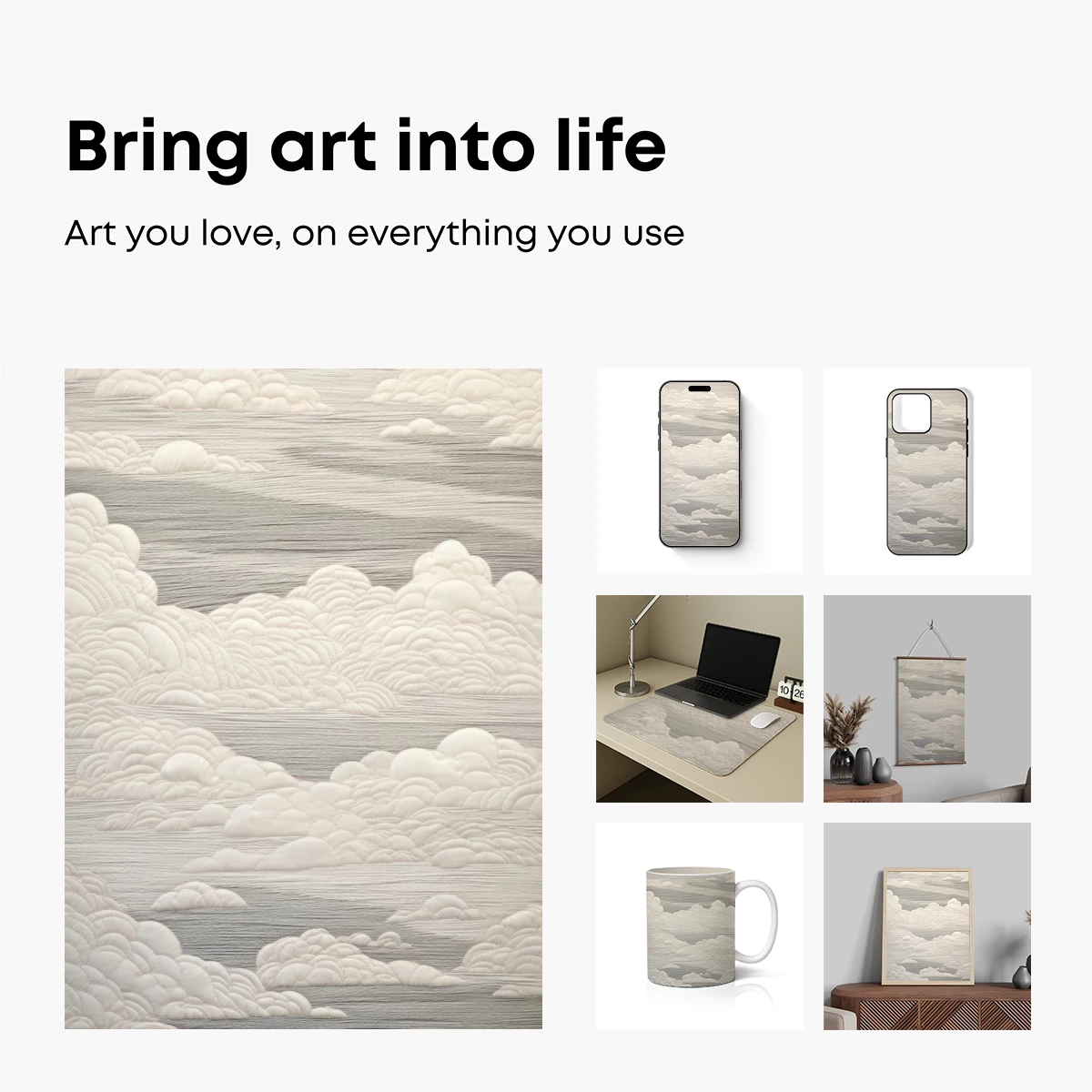 Ethereal Cloud Layers: Textured Serenity - Image 2