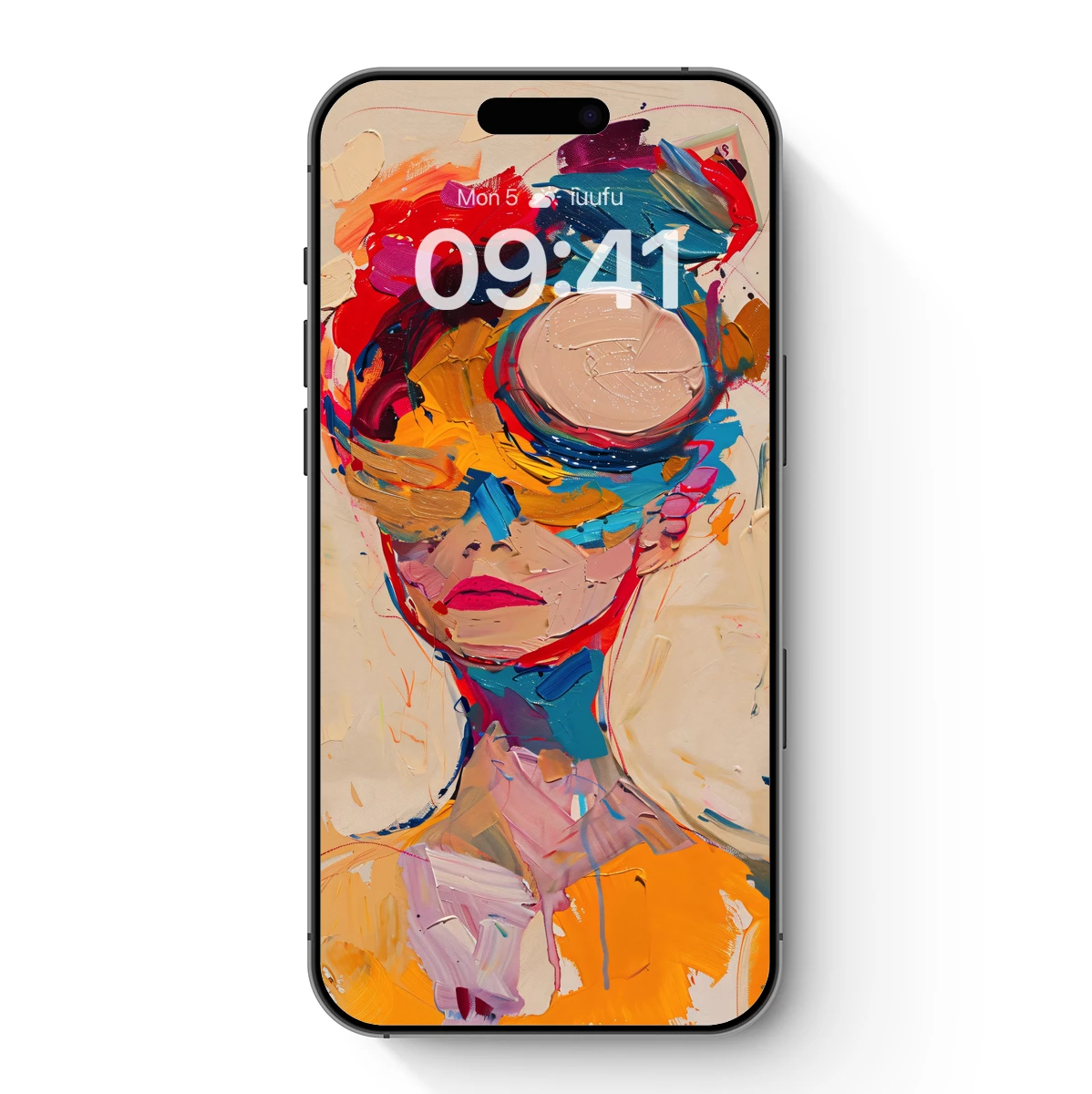 Abstract Portrait in Vibrant Chaos