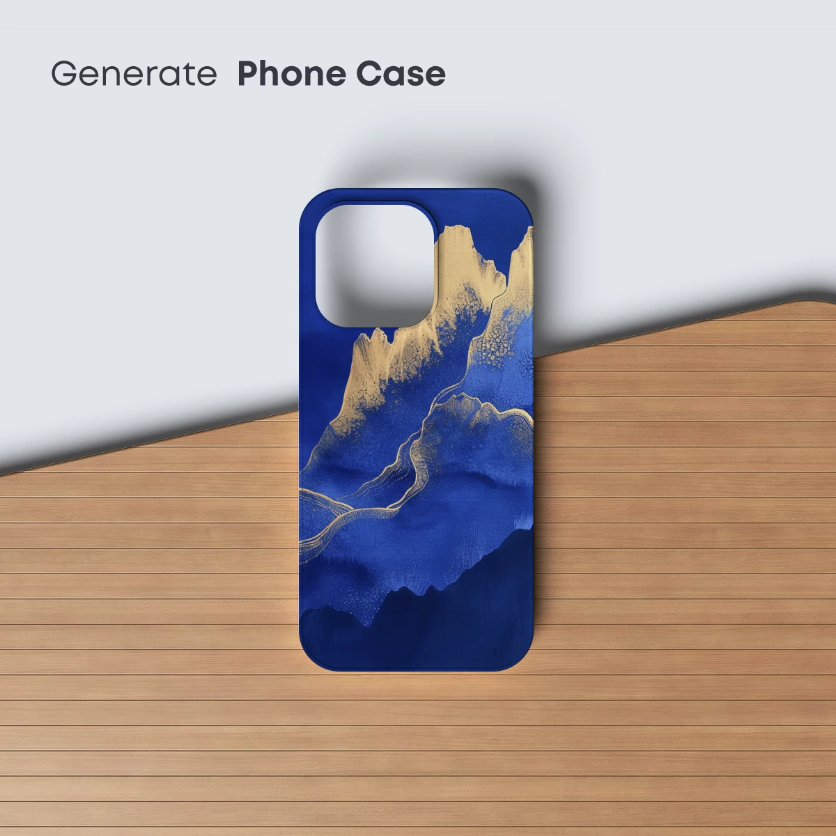 Golden Peaks in Midnight Blue - Image 3