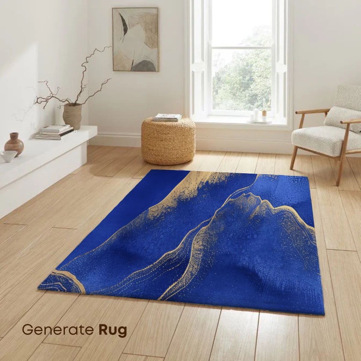 Golden Peaks in Midnight Blue - Image 6