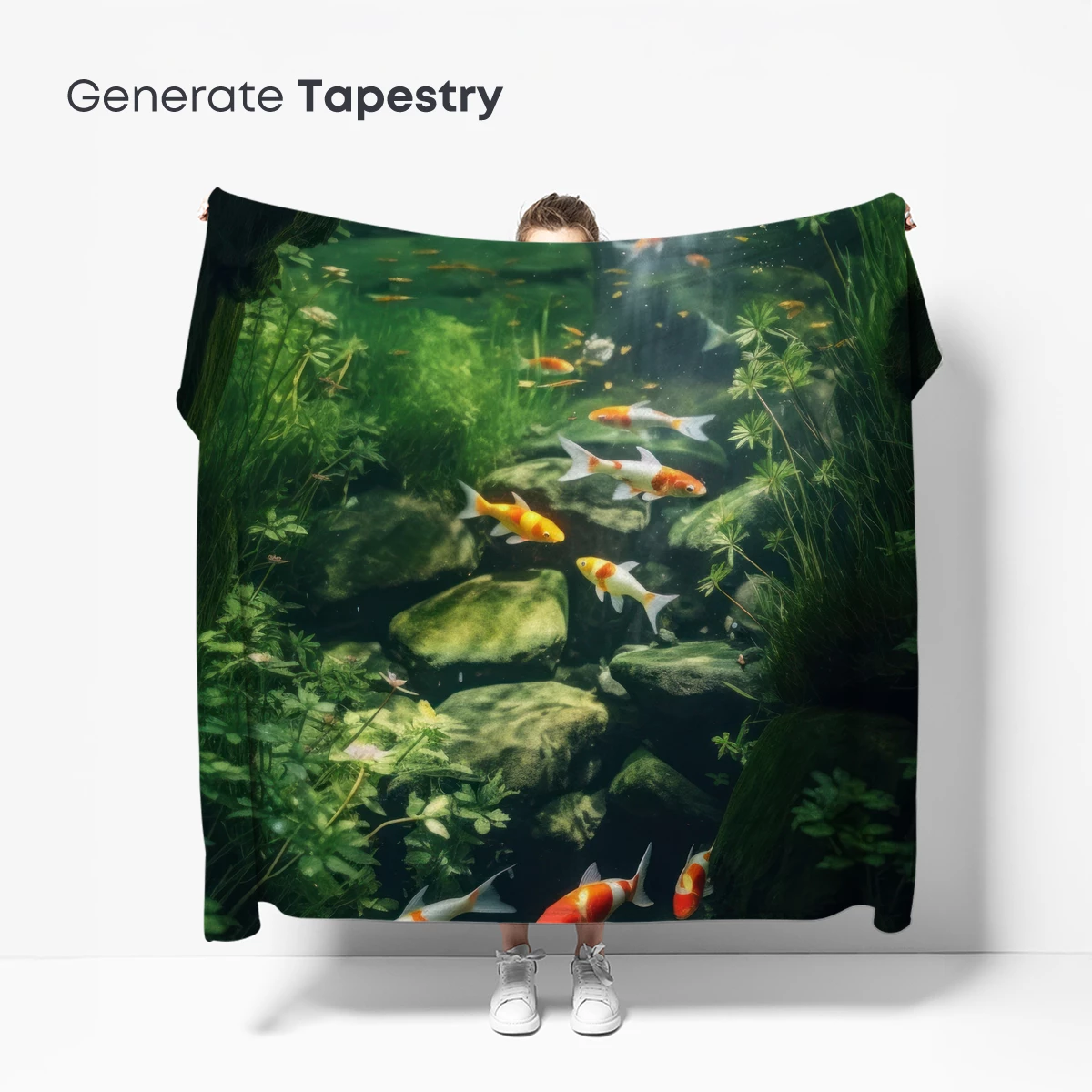 Enchanted Koi Pond: Serene Underwater Symphony - Image 5