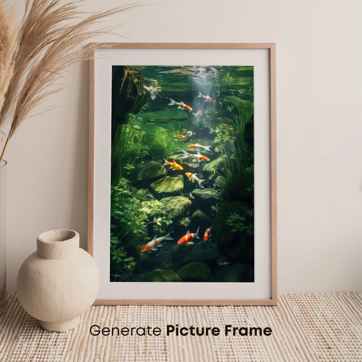 Enchanted Koi Pond: Serene Underwater Symphony - Image 7