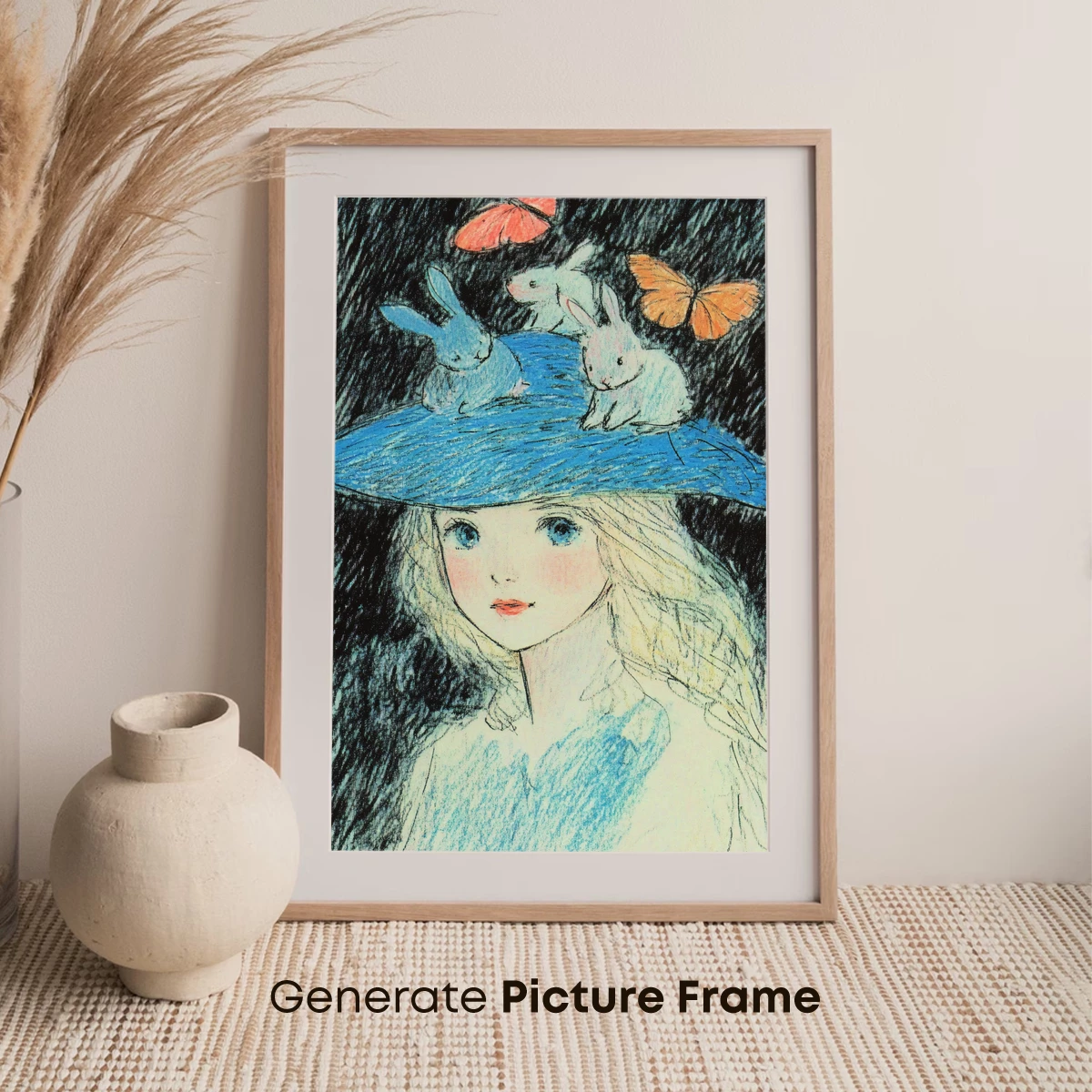 Enchanted Hat: Rabbits and Butterflies in Whimsy - Image 7