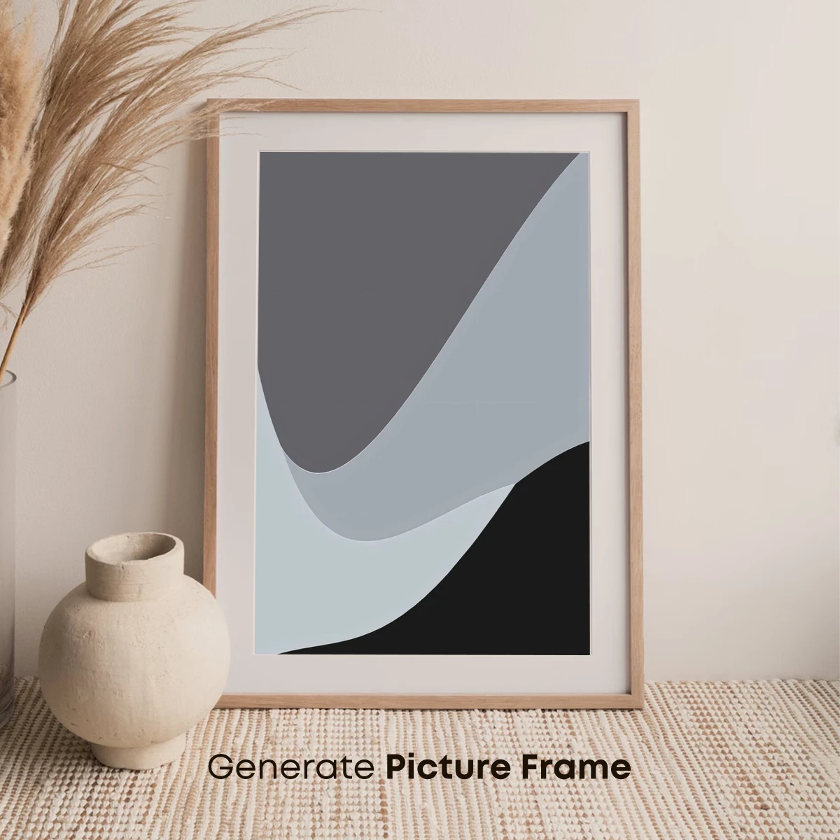 Abstract Flow: Gray and Black Elegance - Image 7