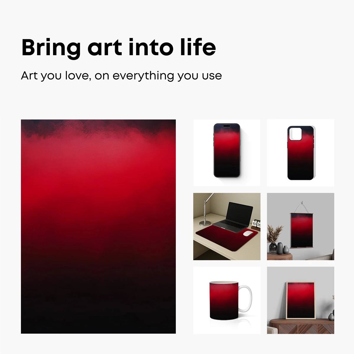 Crimson Nebula: A Symphony of Red and Shadow - Image 2