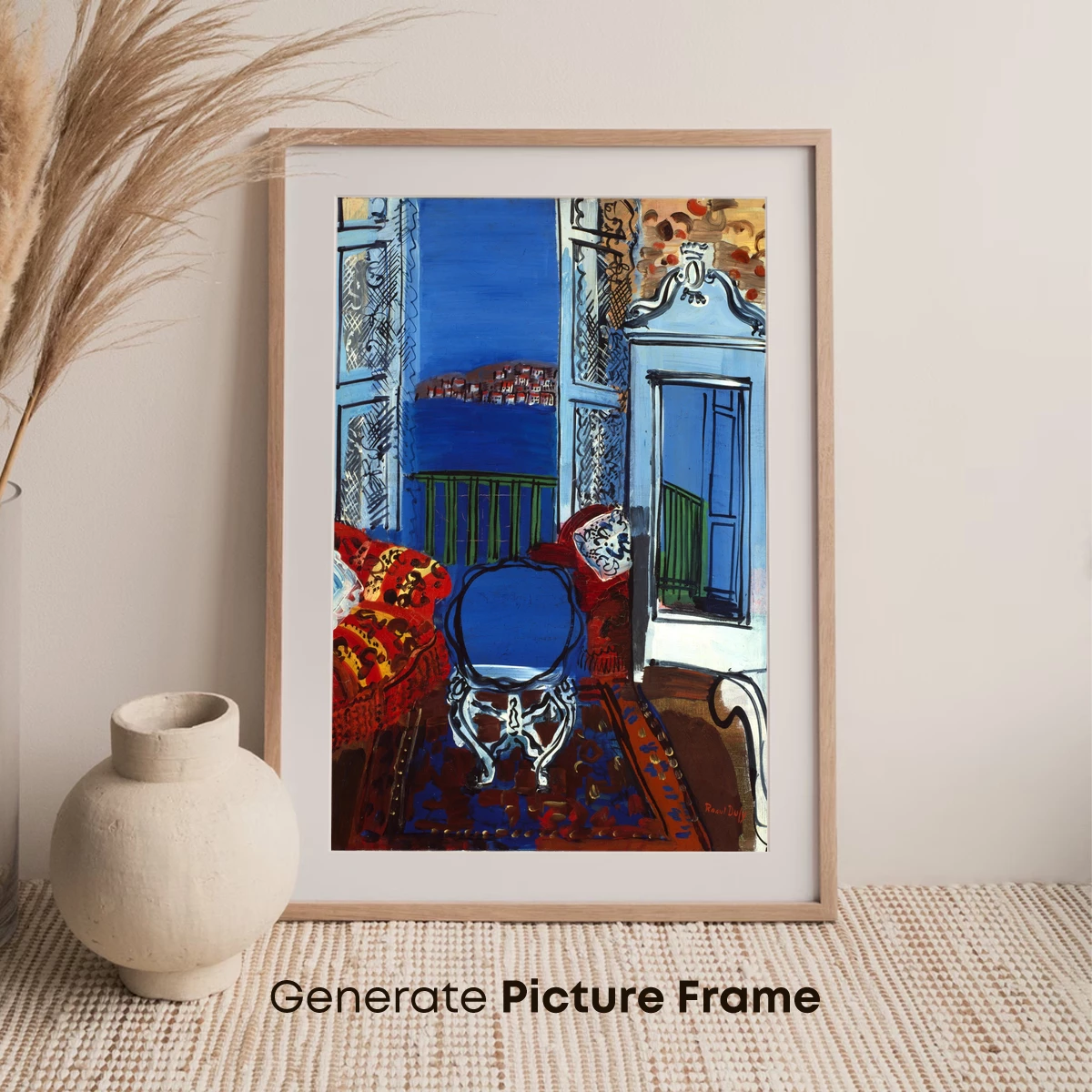 Dufy's Blue Balcony: A Vivid Mediterranean Dream - Image 7