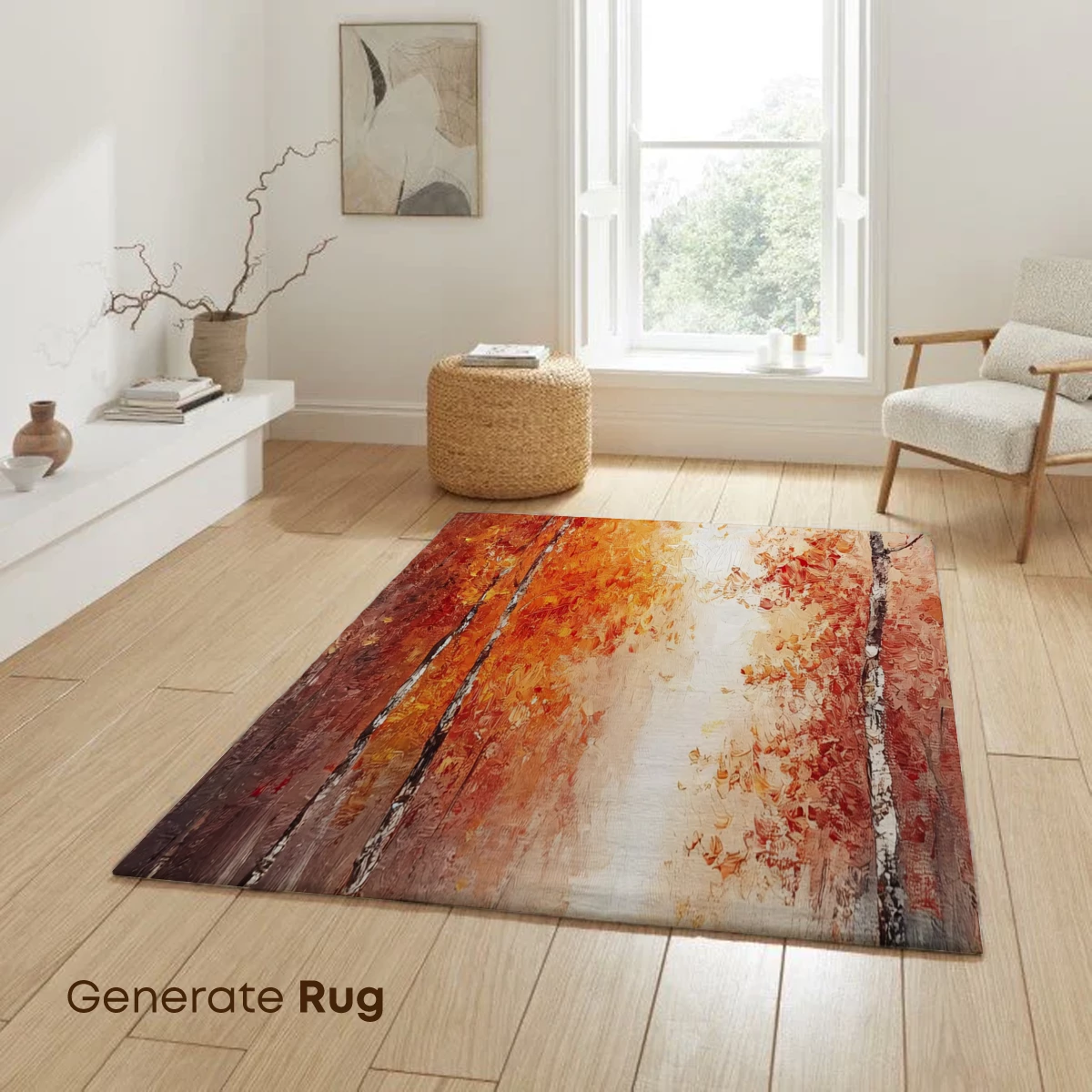 Autumnal Pathway in Impressionist Glow - Image 6