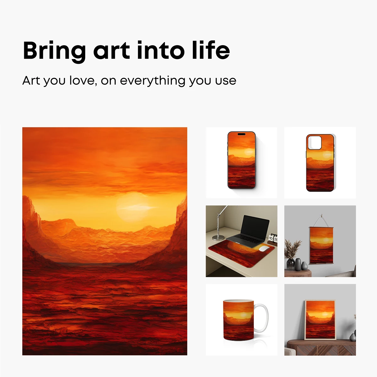 Crimson Canyon Sunset: A Fiery Odyssey - Image 2