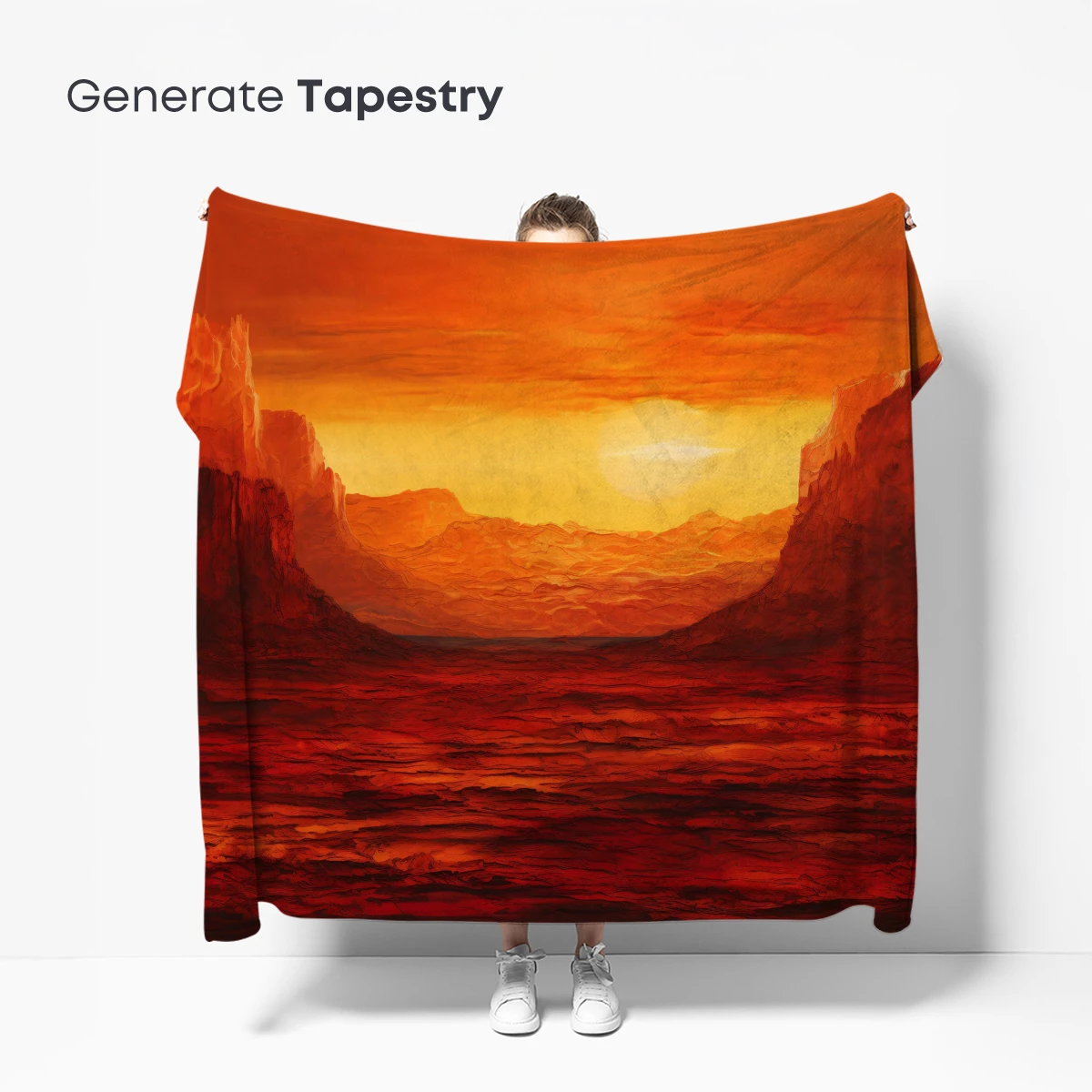 Crimson Canyon Sunset: A Fiery Odyssey - Image 5