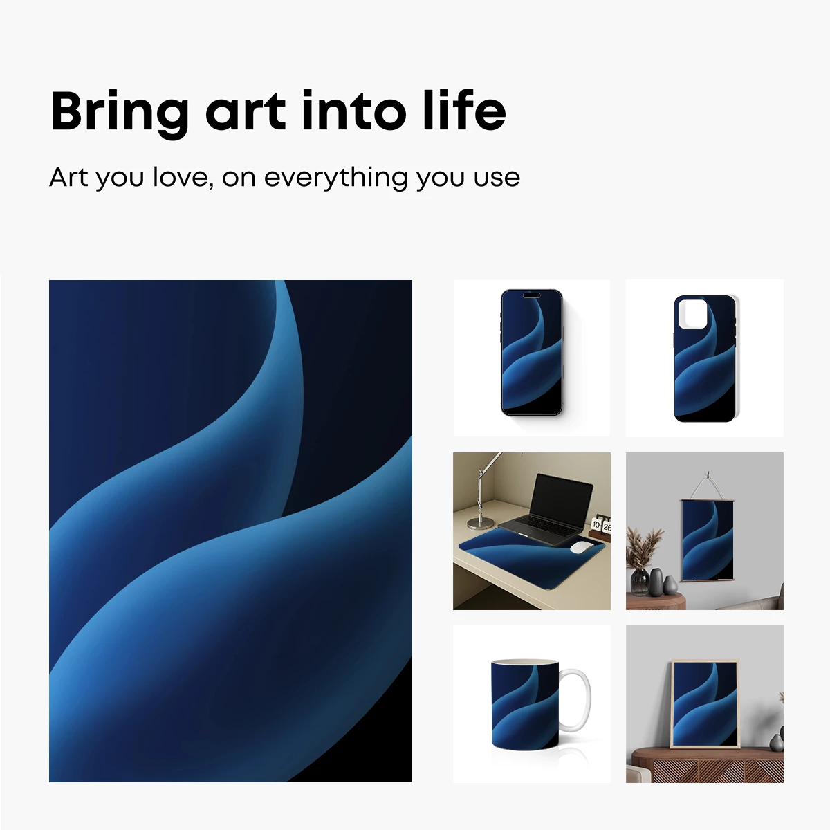 Ethereal Blue Waves: A Digital Odyssey - Image 2