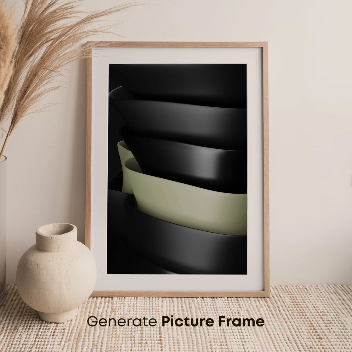 Elegant Black and Cream Spirals: A Study in Contrast - Image 7