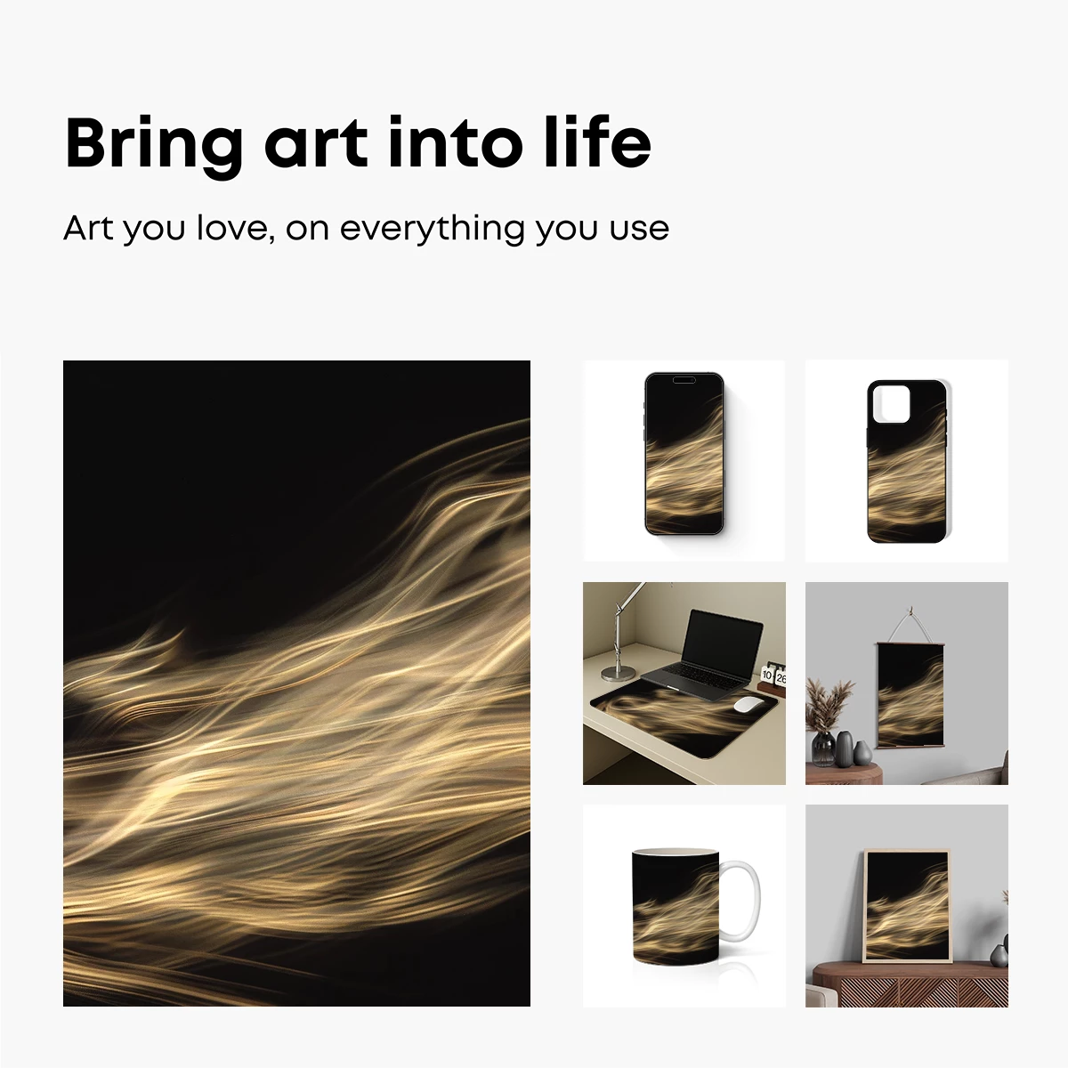 Golden Whispers: Ethereal Light Trails